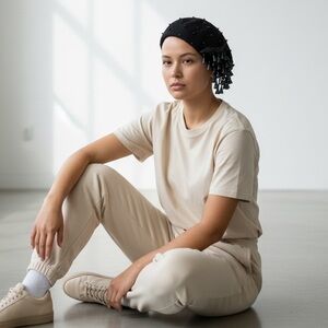 Vintage 1950s Jami Exclusive Navy Felt Cocktail Hat w/ Beaded Fringe & Sequins